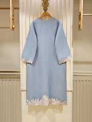 3 Piece - Pure Organza Embroidered Suit S111409