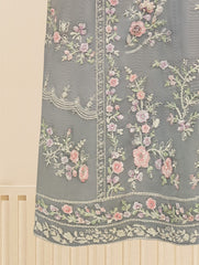3 Piece - Pure Cotton Net Embroidered Suit S109299