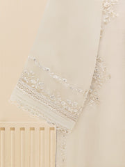 3 Piece - Pure Organza Embroidered Suit S109450