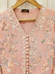 2 Piece - Pure Chiffon Embroidered Suit S111350