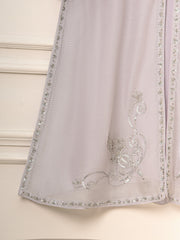 3 Piece - Pure Cotton Net Embroidered Suit S111561
