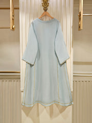 3 Piece - Pure Cotton Net Embroidered Suit S111467