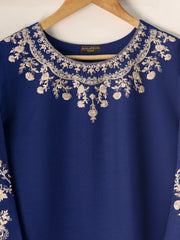 2 Piece- Pure Korean Silk Embroidered Suit S110955