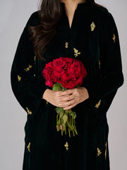 Embroidered Velvet Shirt S110328