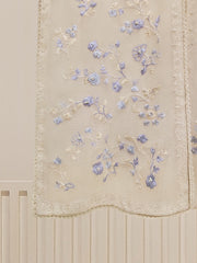 3 Piece - Pure Cotton Net Embroidered Suit S109841