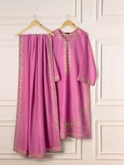 3 Piece- Embroidered Karandi Suit S110777