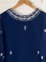 2 Piece - Pure Chiffon Embroidered Suit S110769