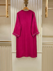 2 Piece - Pure Cotton Net Embroidered Suit S111339