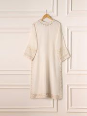 2 Piece- Pure Cotton Net Embroidered Suit S110731