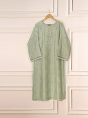 3 Piece- Pure Silk Net Embroidered Suit S111573