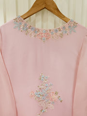 2 Piece - Pure Chiffon Embroidered Suit S111437