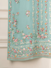 2 Piece - Pure Chiffon Embroidered Suit S110940