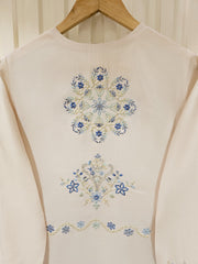 3 Piece- Pure Khaddi Silk Embroidered Suit S111475