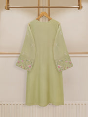 3 Piece - Pure Cotton Net Embroidered Suit S109619