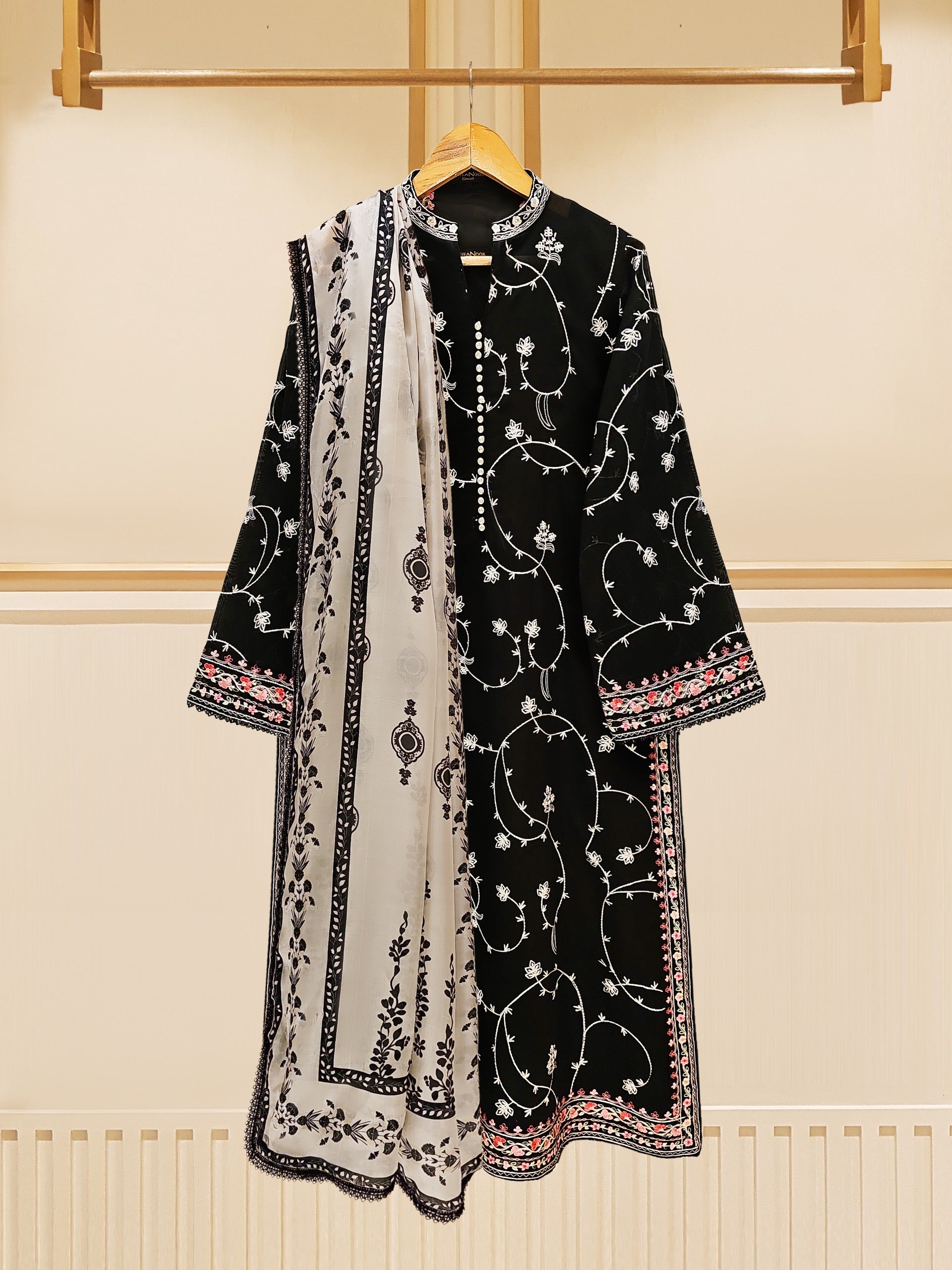 3 Piece - Embroidered Swiss Voile Suit S109389 Aghanoorinternational 3 Piece - Embroidered Swiss Voile Suit S109389 Aghanoorinternational