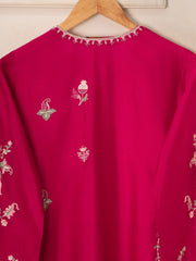 3 Piece- Pure Khaddi Silk Embroidered Suit S111559