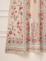 3 Piece - Pure Organza Embroidered Suit S111560