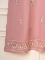 3 Piece - Pure Organza Embroidered Suit S111558
