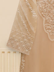 3 Piece - Pure Organza Embroidered Suit S109395