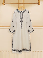 3 Piece - Pure Cotton Net Embroidered Suit S109387