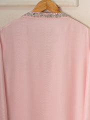 3 Piece - Pure Cotton Net Embroidered Suit S111549