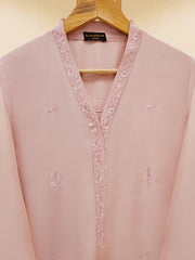 3 Piece - Pure Raw Silk Embroidered Suit S109416