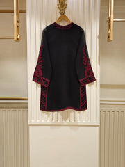 2 Piece - Pure Cotton Net Embroidered Suit S111434