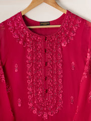 2 Piece - Pure Chiffon Embroidered Suit S110976