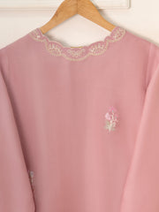 3 Piece - Pure Organza Embroidered Suit S111558