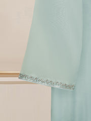 3 Piece - Pure Cotton Net Embroidered Suit S110074
