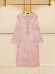 3 Piece - Pure Cotton Net Embroidered Suit S109563