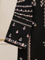 3 Piece - Pure Raw Silk Embroidered Suit S109636