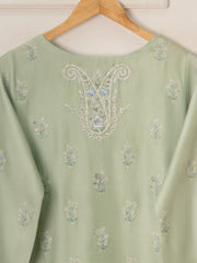 3 Piece- Pure Silk Net Embroidered Suit S111573