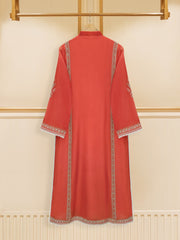 3 Piece - Pure Cotton Net Embroidered Suit S109371