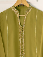 3 Piece- Pure Cotton Net Embroidered Suit S111056