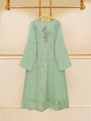 3 Piece - Pure Cotton Net Embroidered Suit S109388