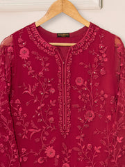 2 Piece - Pure Chiffon Embroidered Suit S111291