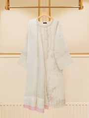 3 Piece - Pure Organza Embroidered Suit S109419