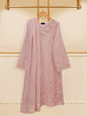 3 Piece - Embroidered Chiffon Suit S109415