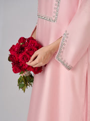 3 Piece- Pure Silk Net Embroidered Suit S110340
