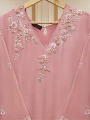 2 Piece - Pure Embroidered Raw Silk Suit S110126