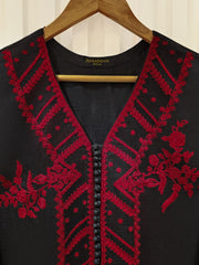 2 Piece - Pure Cotton Net Embroidered Suit S111434
