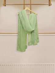 3 Piece - Pure Organza Embroidered Suit S110098