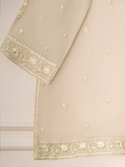 3 Piece- Pure Cotton Net Embroidered Suit S111223