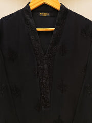 3 Piece - Pure Cotton Net Embroidered Suit S109570