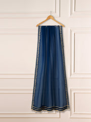 3 Piece- Pure Silk Net Embroidered Suit S111280