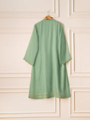 3 Piece - Pure Cotton Net Embroidered Suit S110563