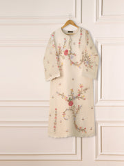 3 Piece- Pure Organza Embroidered Suit S111237