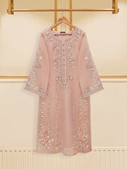 3 Piece - Pure Organza Embroidered Suit S109448
