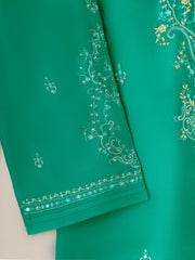 2 Piece - Pure Embroidered Raw Silk Suit S111137